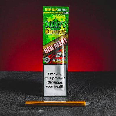 Juicy Hemp Wrap Kender Pakolások Tollhoz Csomagolásonként 2 db piros figyelmeztető eper