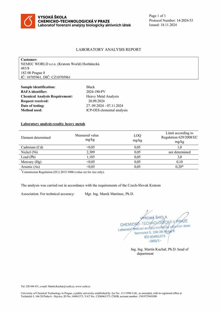 kratom világ laboratóriumi tesztek nehézfémek kratom tesztek kratom eladás magyarországi kratom tesztelt laboratórium által tesztelt kratom black kratom