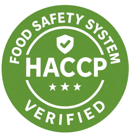 A HACCP tanúsító logó azt jelképezi, hogy a Kratom World szigorú higiéniai és élelmiszerbiztonsági előírásokat tart be.