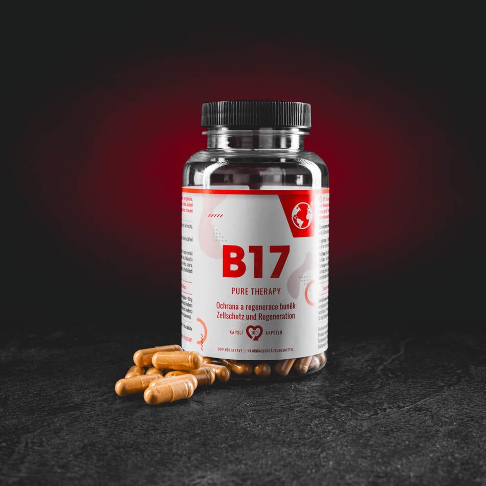 Kratom World B17 Pure Therapy 100 db kapszula – étrend-kiegészítő 5% amygdalinra standardizált sárgabarackmag-kivonattal