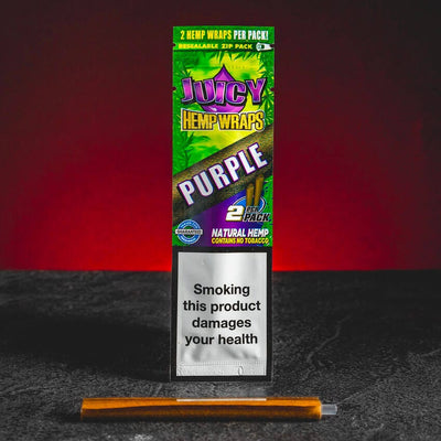 Juicy Hemp Wrap Kenderpakolatok tollszárhoz Csomagolásonként 2 db mániás lila szőlő