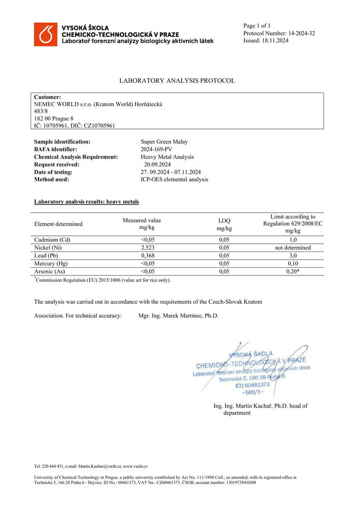 kratom világ laboratóriumi tesztek nehézfémek kratom tesztek kratom eladás magyarországi kratom tesztelt laboratórium által tesztelt kratom super green malay
