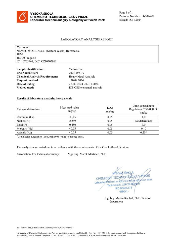 kratom világ laboratóriumi tesztek nehézfémek kratom tesztek kratom eladás magyarországi kratom tesztelt laboratórium által tesztelt kratom yellow bali